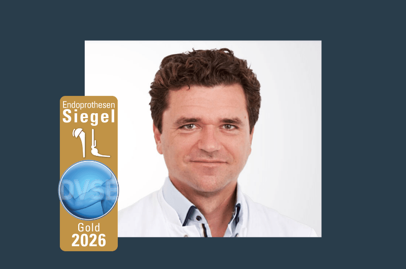 Endoprothesen-Siegel Gold 2026 für PD Dr. Robert Hudek