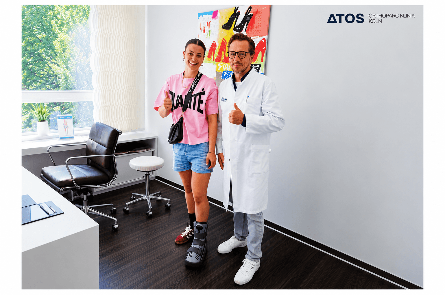 Bayer 04-Profi Katharina Piljić in der ATOS Orthoparc Klinik