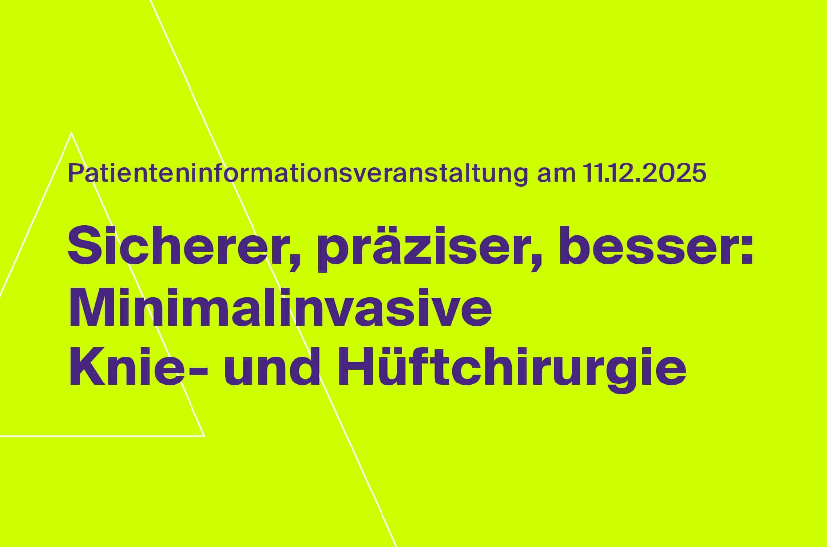 Patienten-Informationsveranstaltung am 11.12.2025