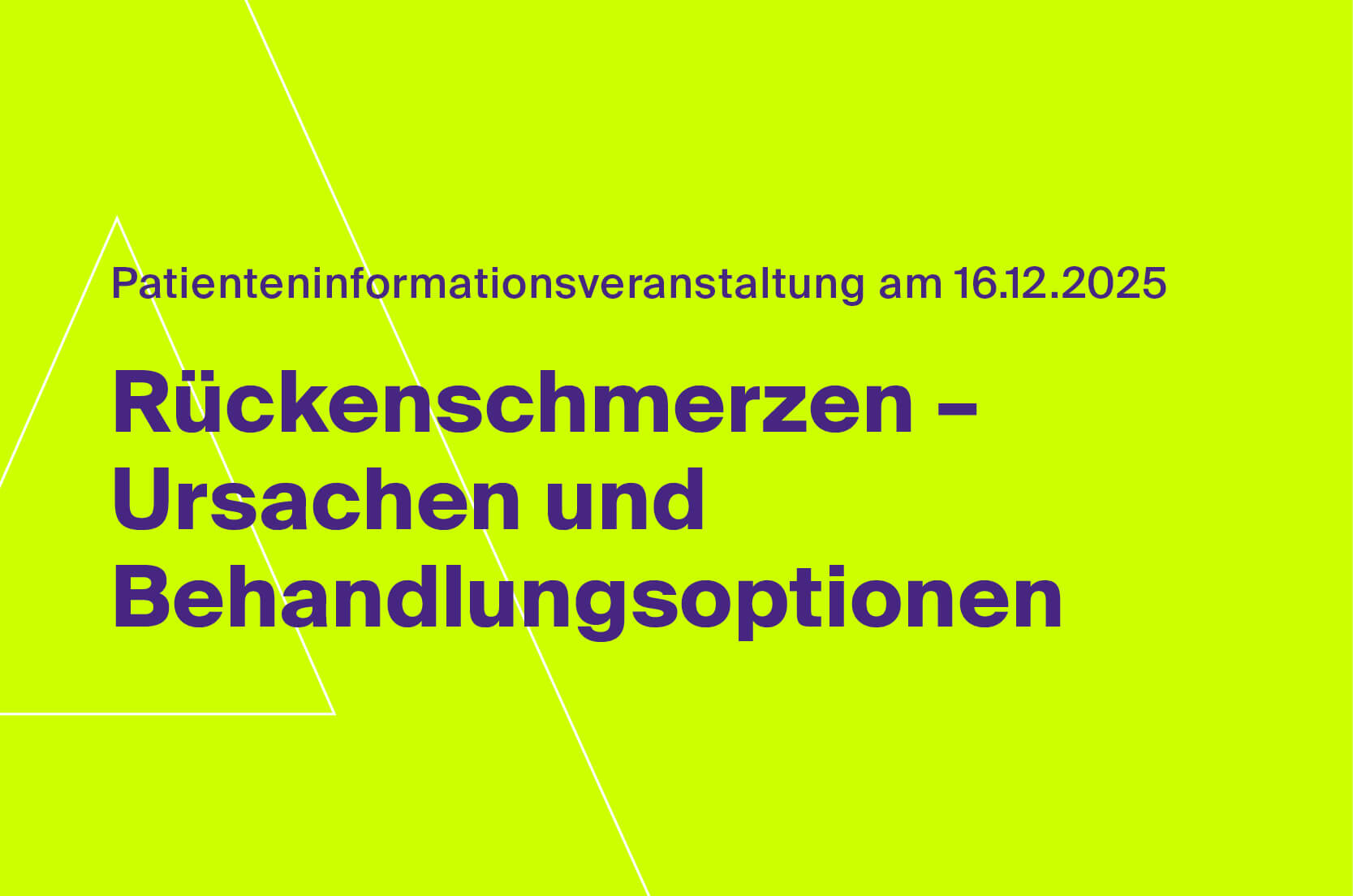 Patienten-Informationsveranstaltung am 16.12.2025