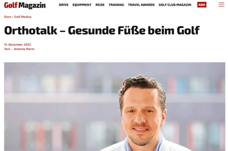 Dr Morawe Golffüße Golfmagazin