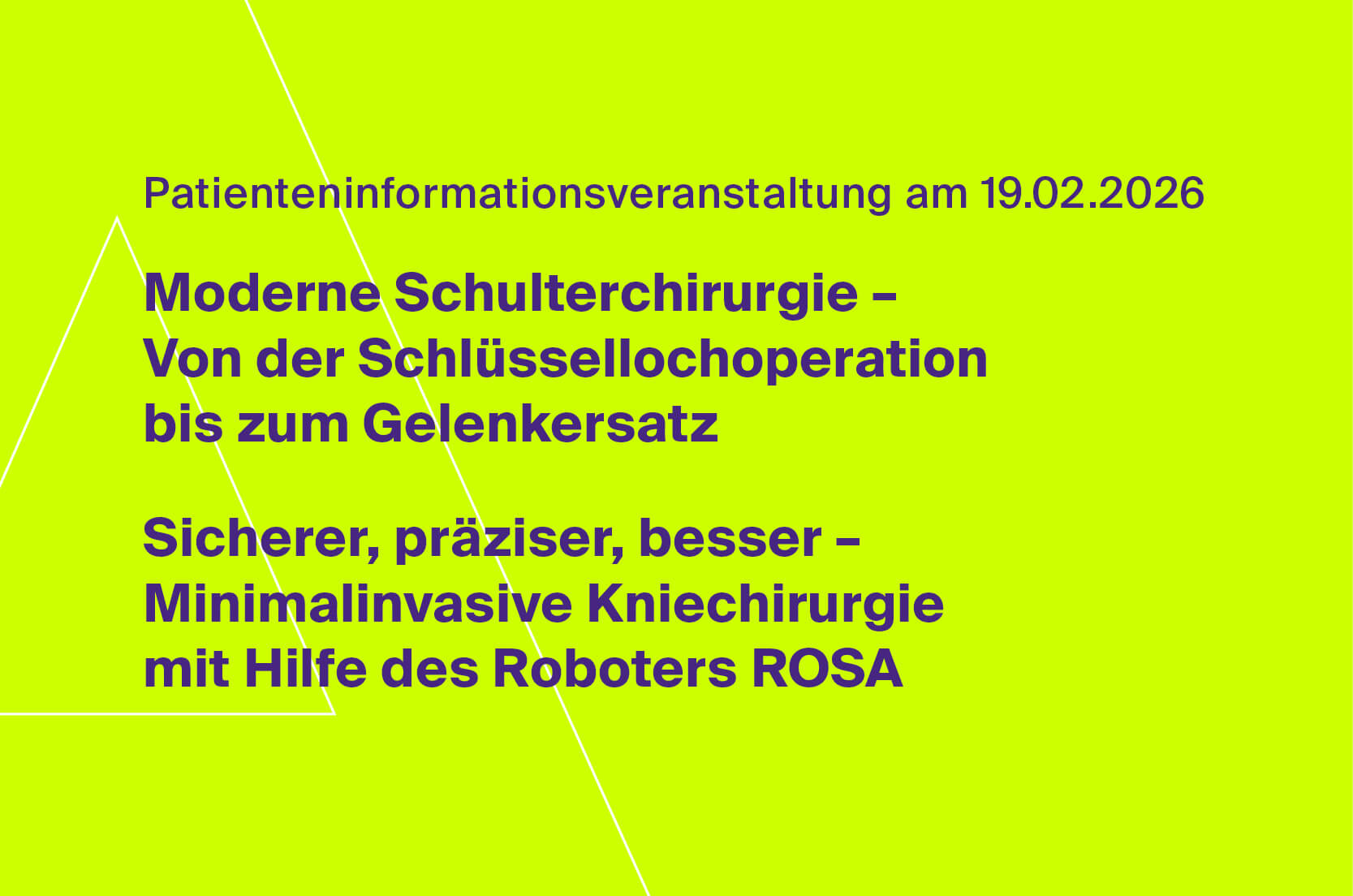 Patienteninformationsveranstaltung am 19.02.2026